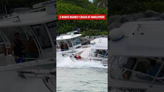 2 boats nearly CRASH at Haulover! | Wavy Boats