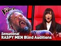 Raspy Voiced Men Blind Auditions on The Voice | Top 10