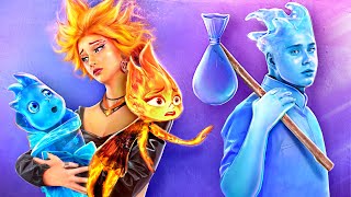 Parents Got Divorced! Ember and Wade from ELEMENTAL Argue! FIRE vs WATER: What Happen with Children?