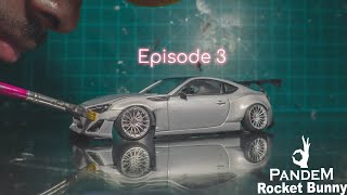 Building the Rocket Bunny Scion FRS/ Toyota Gt86 {Aoshima 1/24 Model Kit Episode 3}