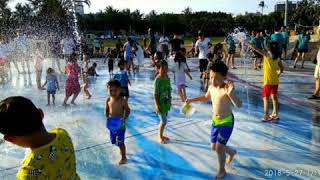 花蓮親子玩水-噴水池 沙灘 溜冰景點-北濱公園親子快樂天堂Water attractions in Hualien, Taiwan