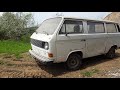 1981 abandoned volkswagen t25 saved from the woods