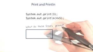print and println - Intro to Java Programming