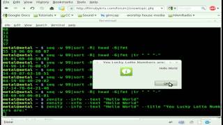 Random Lotto Number in GUI with Zenity - BASH - Linux