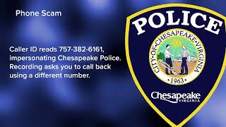 Chesapeake Weekly, Phone Scam