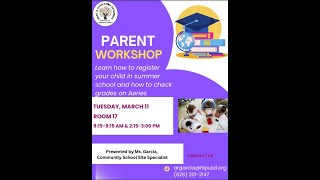 HLPUSD (English) Summer School Registration Info