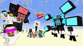 Minecraft Mobs : SKIBIDI TOILET TITAN TITAN SPEAKER MAN AND CAMERAMAN - Minecraft Animation