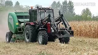 Körbála készítés kukorica szárbol.Turbós MTZ Mc Hale V660 körbálázóval./MTZ Agro Vlog/