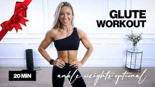 20 Minute Glute Workout with Ankle Weights (Optional) | KNEE FRIENDLY