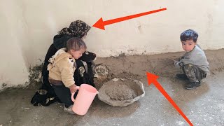 Cementing the Walls and Caring for the Family, While a Young Girl Seeks Her Mother 🏚️👩‍👧‍👦