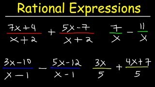 Adding and Subtracting Rational Expressions With The Same Denominators