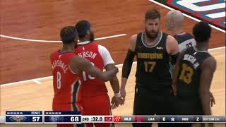 James Johnson gets a tech and nearly throws hands with the ref
