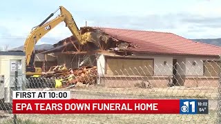 EPA tears down Return to Nature Funeral Home in Penrose