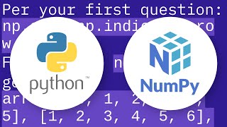 2-D arrays with numpy arange