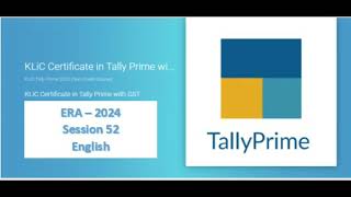 KLiC Tally Prime Era Session 52 Question English l Take a Challenge \u0026 Session End Test #tally #era