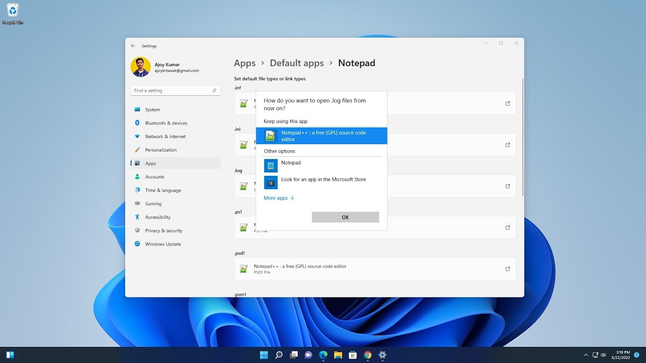 How To Make Notepad++ Default Text Editor On Windows 11 - YouTube