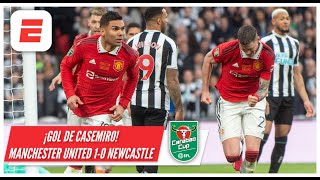 CASEMIRO pone arriba al Manchester United con cabezazo mortal ante Newcastle | Carabao Cup