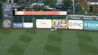 South Bend's Myers makes acrobatic catch