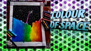 Fill the Colour Beyond the Space"Easy and Creative oil pastel drawing for beginners.