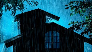 Fall Asleep Instantly in 3 Minutes with Heavy Rain & Thunder on Tin Roof at Night for Deep Sleep