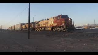 Rare!!! BNSF 794 Leads A Autorack With UP AC4400CW 6761 In El Paso Texas  3/18/22