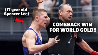 17 Year Old Spencer Lee's COMEBACK Victory To Win His Third Age Level World Title