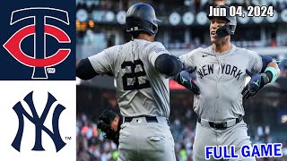 Twins vs Yankees Jun 04, 2024 FULL Game Highlights - MLB Highlights | 2024 MLB Season