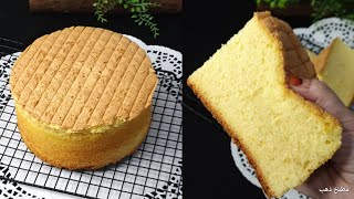 كيكة اسفنجية قطنية أخف من الريشة بدون محسن ولافصل بيض بكوب دقيق فقط Sponge Cake 🎂🎂