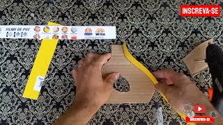 COMO FAZER VASO DECORATIVO DE GESSO E PAPELÃO| HOW TO MAKE DECORATIVE PLASTER AND CARDBOARD VESSEL