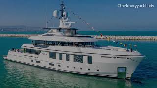 CANTIERE DELLE MARCHE Acala 43 m Yacht Review Exteriors and Interiors #theluxuryyachtlady