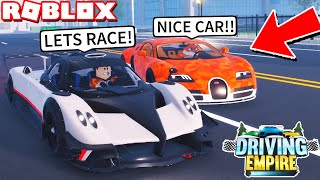 New $5M Pagani Races Super Car Owners! New Dealership Update in Driving Empire! (Roblox)