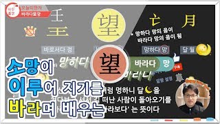 [하루한자] 바라다 望 망 |소망이 이루어지길 바라며|새해소망|한자학습|한자부수