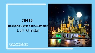 Yeabricks Light kit Install in the Lego Hogwarts Castle and Grounds 76419