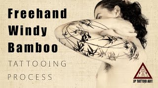 Freehand Windy Bamboo｜Chinese Painting｜Tattoo Process｜Joey Pang ｜JP  Tattoo Art｜