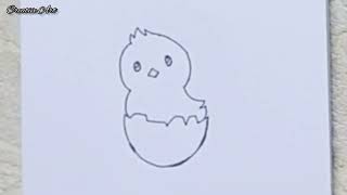 | Cute Little Baby Duck Drawing Easy |  #duckdrawing #easy