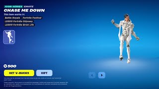 Fortnite New Chase Me Down Emote New Kicks Available In Item Shop and All Icon Series Emote Skins!