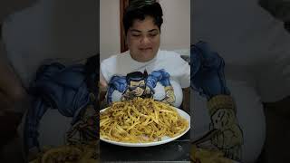 #COMENDO COM A POLY MUKBANG|macarronada adubada|vídeo especial para meus seguimores🤗😘🤩