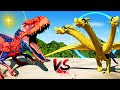 Spiderman Indominus Rex Vs Wolverine King Ghidorah Dinosaurs Fight 🌍Jurassic World Evolution