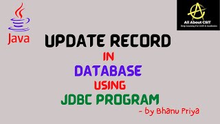 Update Record in database using JDBC Program| lec 9| Advanced Java| BhanuPriya