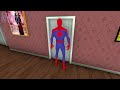 ironman u0026 hulk u0026 spiderman enter in miss t house scary teacher 3d