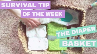 Surviving Twins: Survival Tip of The Week "The Diaper Basket "