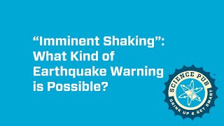Virtual OMSI Science Pub: Early Earthquake Warning System