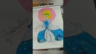chibi Cinderella  how to draw easy step #drawing #video #viral #cute drawing art