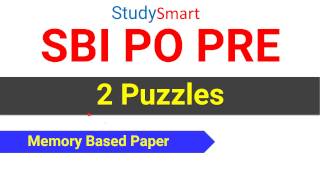 2 Puzzles asked in SBI PO PRE Exam 2017 | Check Your Answer