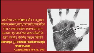 Hast rekha shastra Case Study I How to see hands I Life line I Head Line I Prashant Singh Palmist