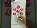 Beautiful roses painted with green vegetable stems wish you all a happy Chinese Valentine's Day