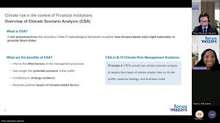 Webinar: Developing Climate Scenario Analysis Capabilities: Leveraging OSFI