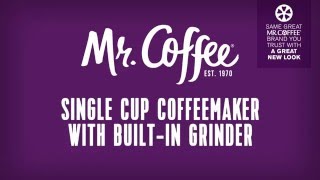 Mr. Coffee® Single Cup Coffeemaker with Built-in Grinder