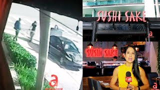 Captan a dos personas robando un televisor en el conocido restaurante de Brickell Sushi Sake