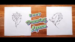 How to Draw Leaf Motif Easy Step by step Drawing Tutorial, Islamic Tezhip Art/ Decorative Art,TRY it